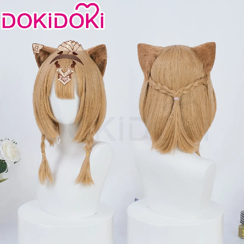 【Ready For Ship】DokiDoki Game Honkai Impact 3 Cosplay Pardofelis Cosplay Wig Short Flax