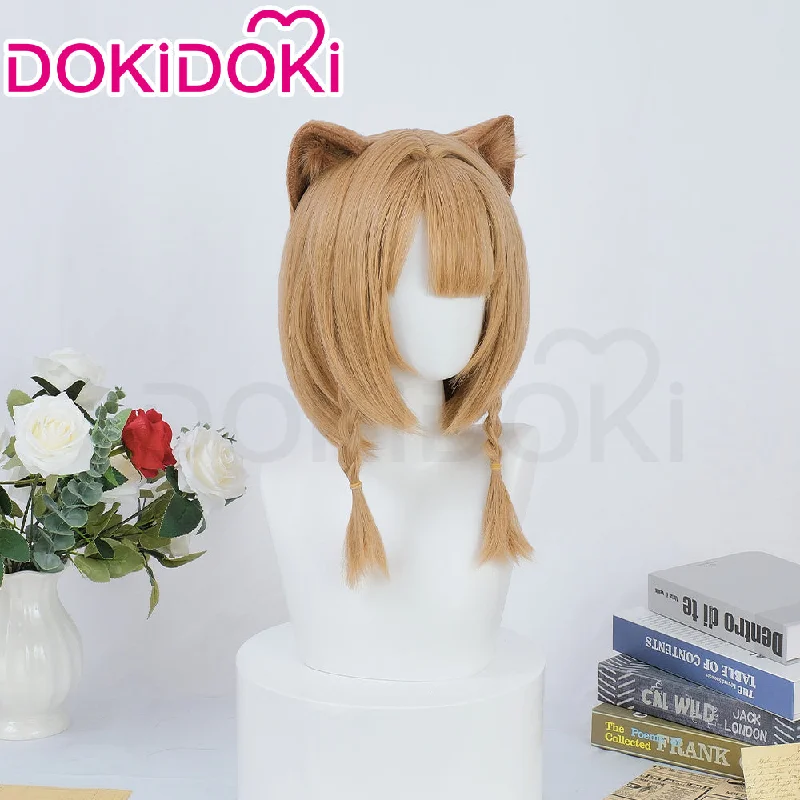 【Ready For Ship】DokiDoki Game Honkai Impact 3 Cosplay Pardofelis Cosplay Wig Short Flax