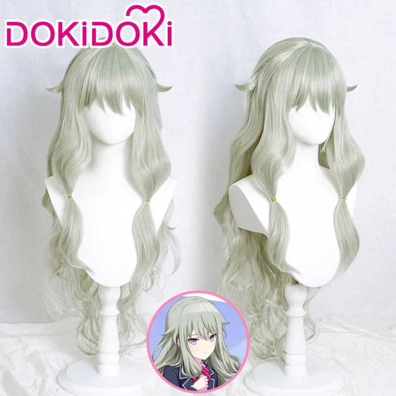 【Ready For Ship】DokiDoki Game Project Sekai Colorful Stage! Cosplay Kusanagi Nene Wig Long Curly Light Green PJSK