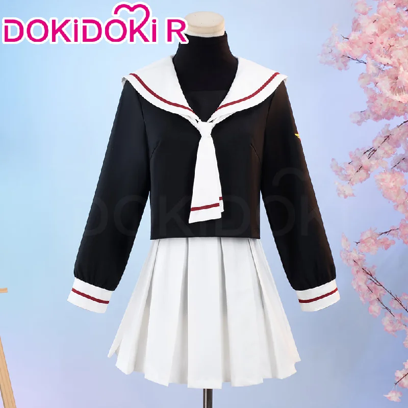 DokiDoki-R Anime Card Captor Sakura Cosplay Kimonoto Sakura Costume School Uniform