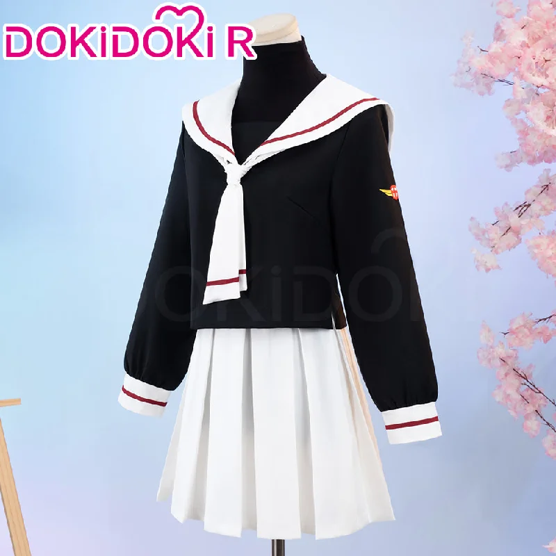 DokiDoki-R Anime Card Captor Sakura Cosplay Kimonoto Sakura Costume School Uniform