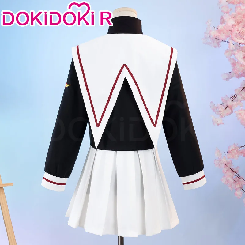 DokiDoki-R Anime Card Captor Sakura Cosplay Kimonoto Sakura Costume School Uniform