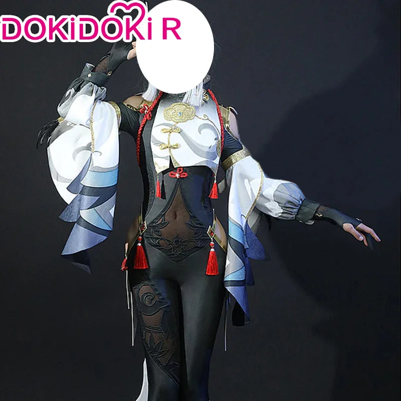 【Ready For Ship】【Size XS-XXL】DokiDoki-R Game Genshin Impact Cosplay Shenhe Cloud Retainer Cosplay Costume Shen He Sexy Version