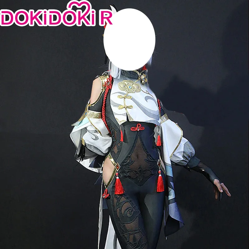 【Ready For Ship】【Size XS-XXL】DokiDoki-R Game Genshin Impact Cosplay Shenhe Cloud Retainer Cosplay Costume Shen He Sexy Version