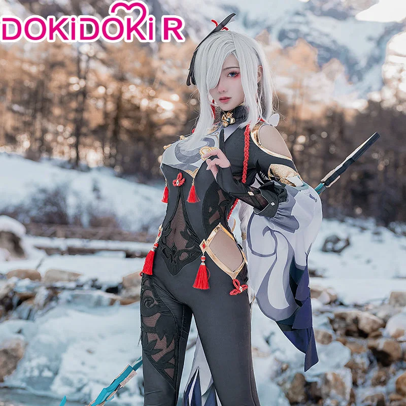 【Ready For Ship】【Size XS-XXL】DokiDoki-R Game Genshin Impact Cosplay Shenhe Cloud Retainer Cosplay Costume Shen He Sexy Version