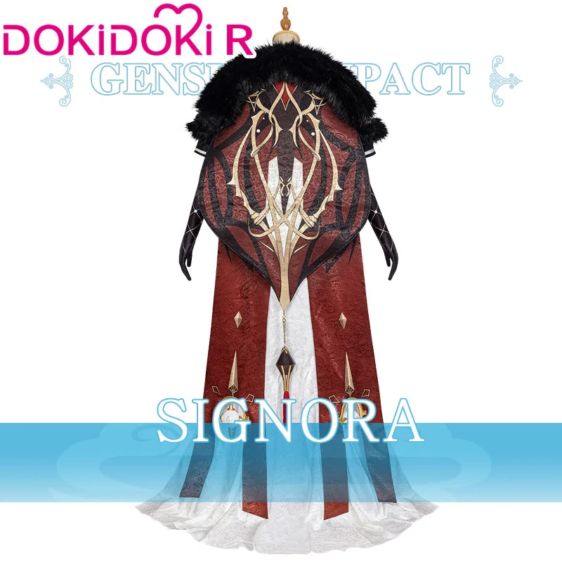 【Size XS-2XL 】DokiDoki-R Game GenShin Impact La Signora Cosplay Costume