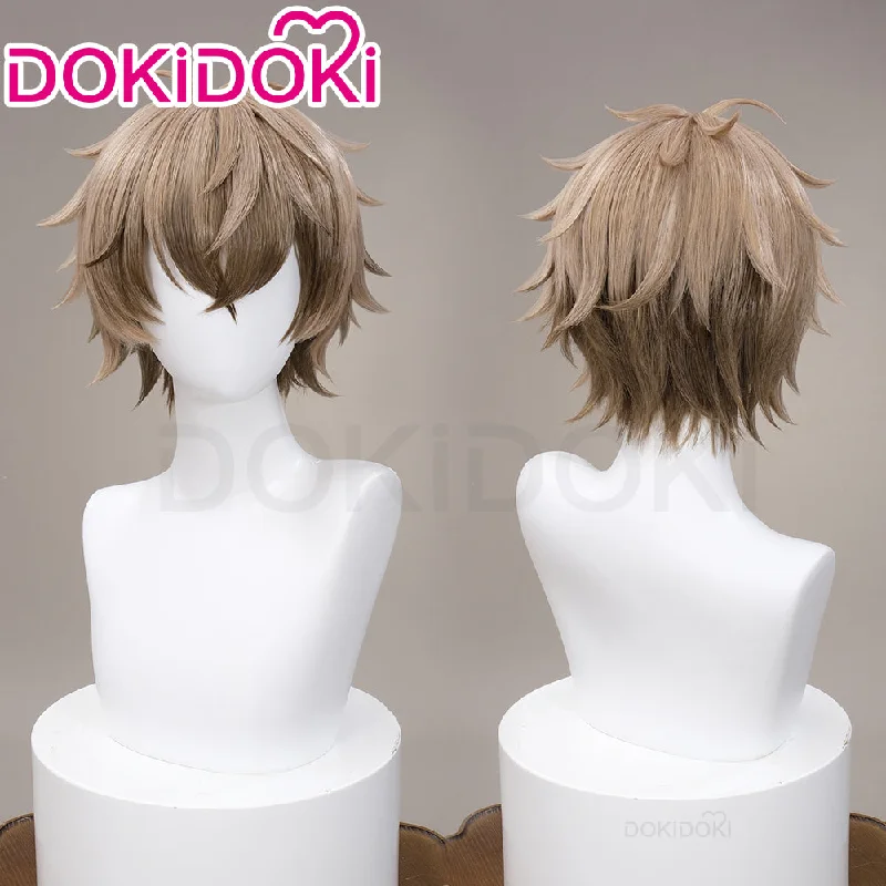 【Ready For Ship】Dokidoki Vtuber NIJISANJI EN Cosplay Alban Knox Cosplay Wig Men Short Light Brown hair