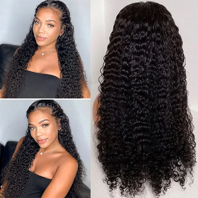 FABA Glueless HD Lace Wig Natural Black Curly Wear&Go Wig Beginner-Friendly