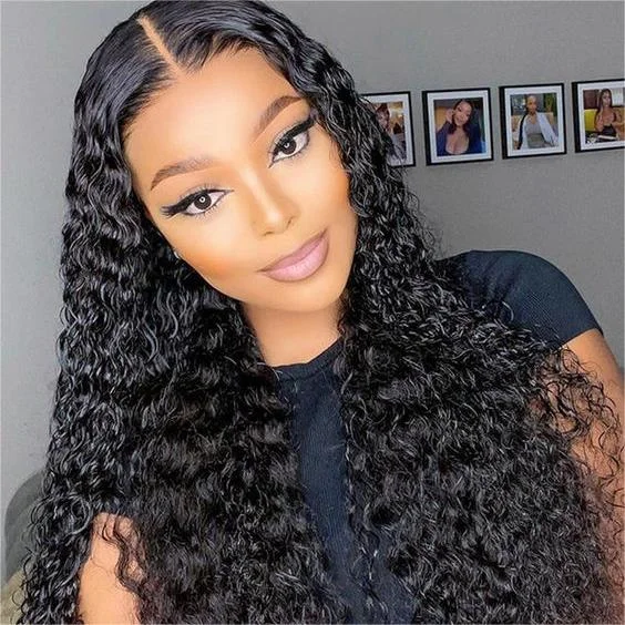 FABA Glueless HD Lace Wig Natural Black Curly Wear&Go Wig Beginner-Friendly