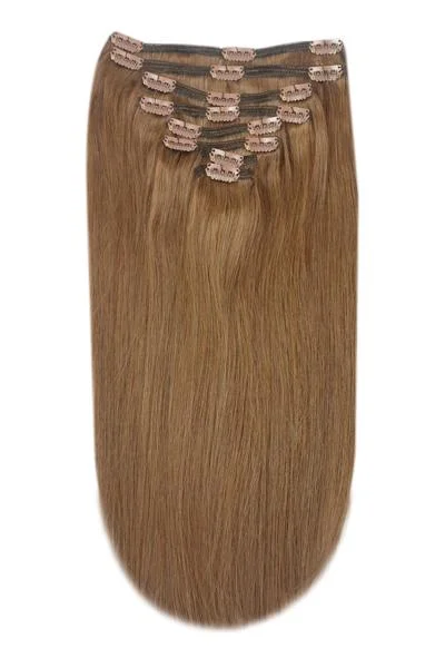 Full Head Remy Clip in Human Hair Extensions - Chestnut Brown (#6)