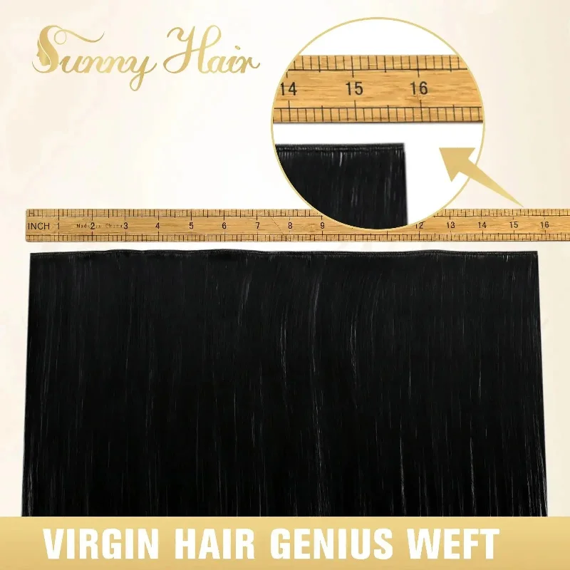 [NEW]Genius Invisible Weft Hair Extensions Virgin Hair for Thin Hair Balayage Blonde #NORDIC