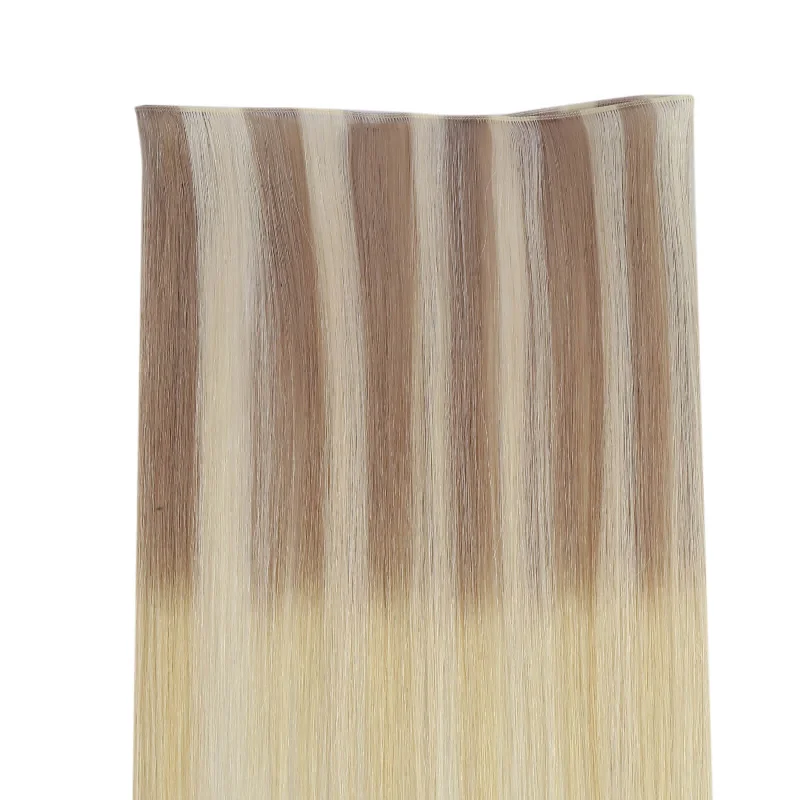 [NEW]Genius Invisible Weft Hair Extensions Virgin Hair for Thin Hair Balayage Blonde #NORDIC