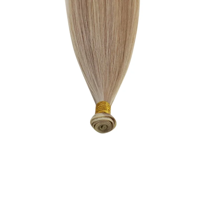 [NEW]Genius Invisible Weft Hair Extensions Virgin Hair for Thin Hair Balayage Blonde #NORDIC