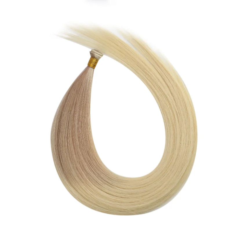 [NEW]Genius Invisible Weft Hair Extensions Virgin Hair for Thin Hair Balayage Blonde #NORDIC