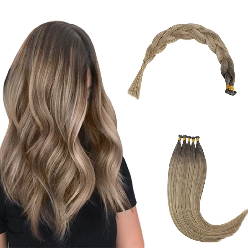 Invisible Human Hair Bundle Vivien 100% Virgin Genius Weft Extensions Brown Blonde#5/7/20