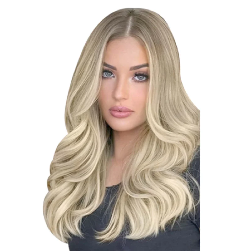 Invisible Human Hair Bundle Vivien 100% Virgin Genius Weft Extensions Ombre #R19/T60