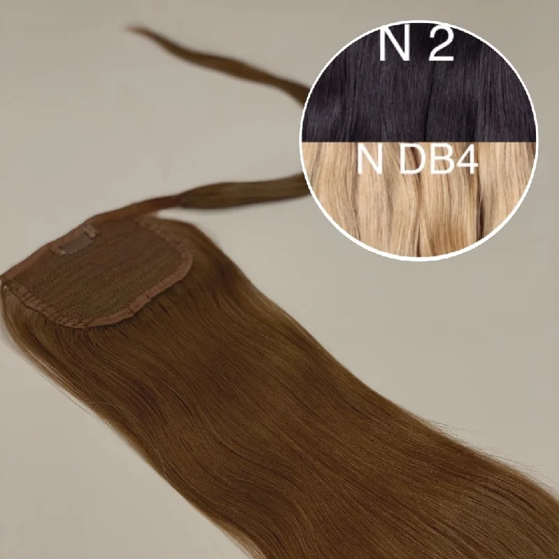 Hair Ponytail Color _2/DB4 GVA hair_One donor line