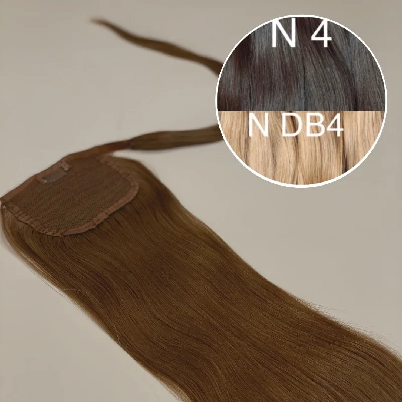 Hair Ponytail Color _4/DB4 GVA hair_One donor line