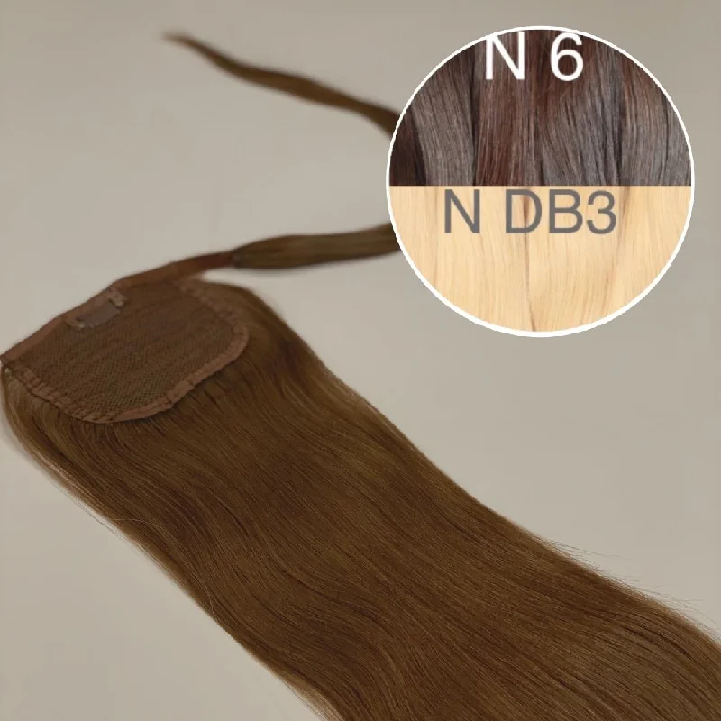 Hair Ponytail Color _6/DB3 GVA hair_One donor line