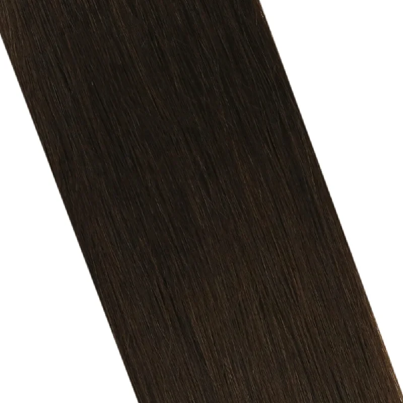 Weft Hair Extensions Human Hair Weft Bundles Brown Extensions #2