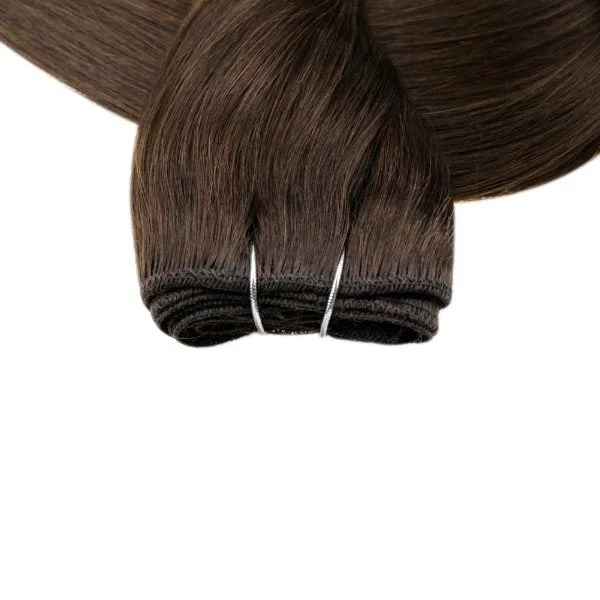 Weft Hair Extensions Human Hair Weft Bundles Brown Extensions #2