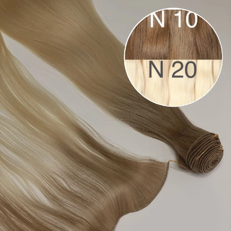 Hair Wefts Hand tied / Bundles Color _10/20 GVA hair_One donor line