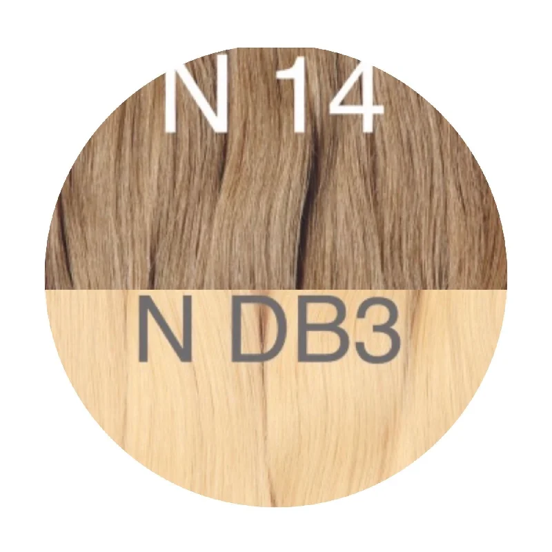 Hair Wefts Hand tied / Bundles Color _14/DB3 GVA hair_One donor line