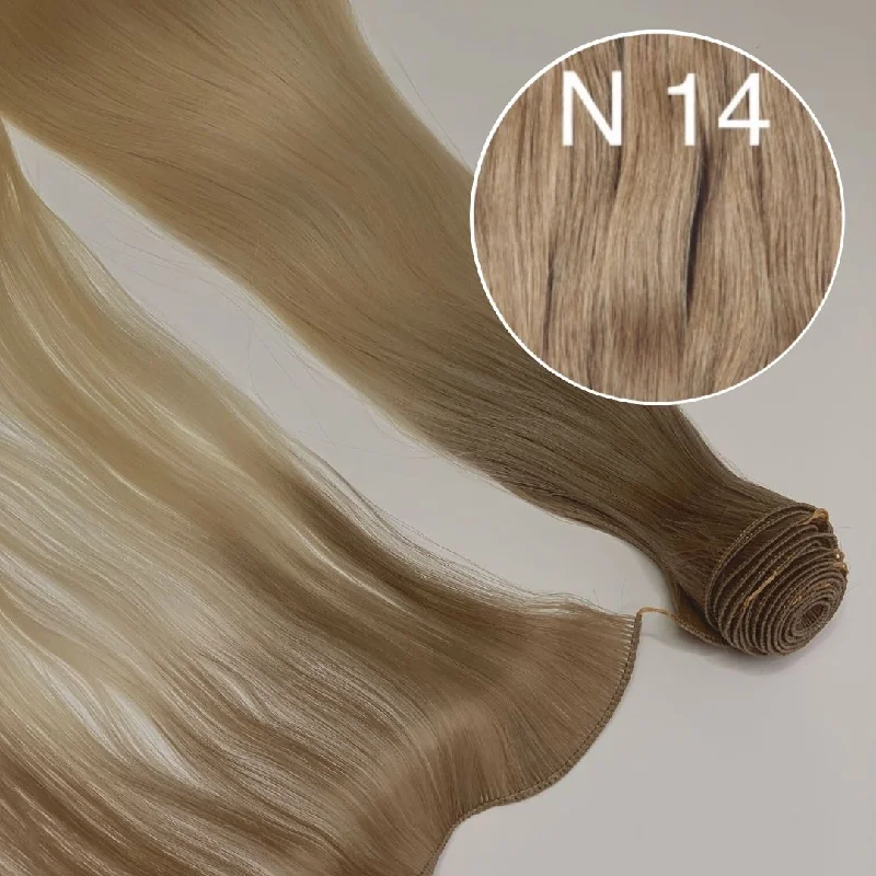 Hair Wefts Hand tied / Bundles Color 14 GVA hair_One donor line