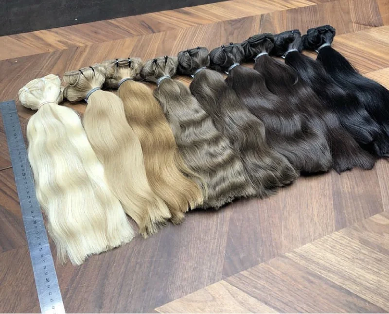 Hair Wefts Hand tied / Bundles Color 26 GVA hair_One donor line