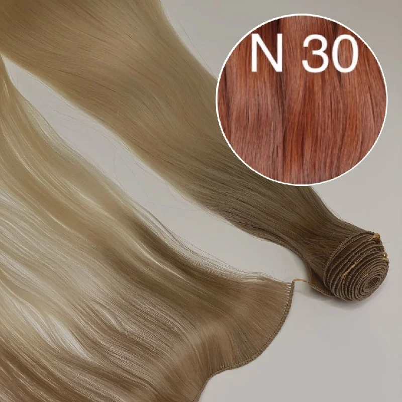 Hair Wefts Hand tied / Bundles Color 30 GVA hair_One donor line