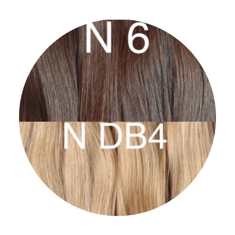 Hair Wefts Hand tied / Bundles Color _6/DB4 GVA hair_One donor line