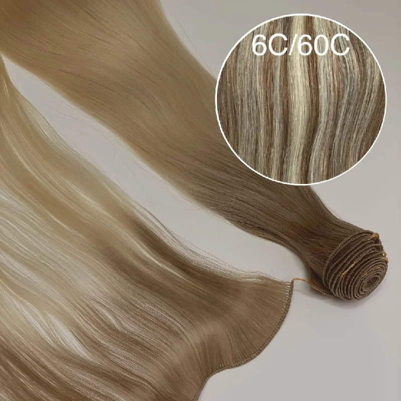 Hair Wefts Hand tied / Bundles Color _6C/60C GVA hair_Luxury line