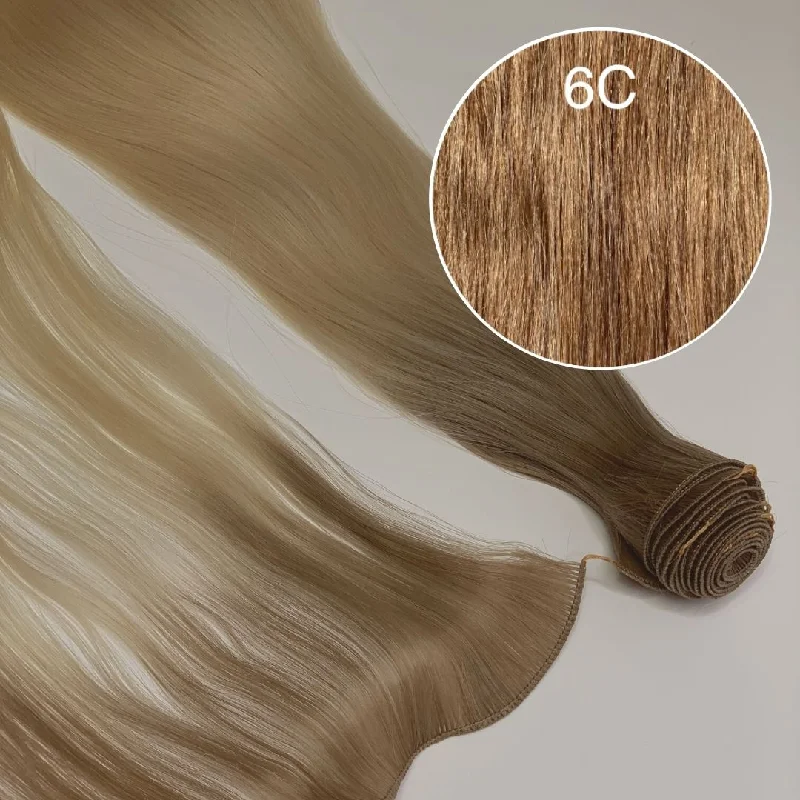 Hair Wefts Hand tied / Bundles Color 6C GVA hair_Luxury line