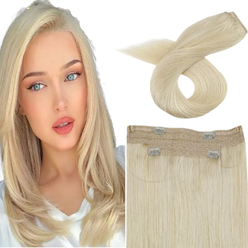 Sunny Hair Halo Hair Extensions Fishline Bundle Solid Blonde #60