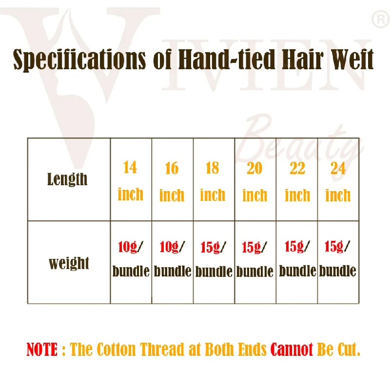 White Blonde Virgin Hand Tied Weft Brazilian Human Hair Bundles #60