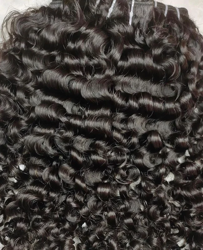 High Quality Human Hair Bundles Weave Hair Extension Burmese Curls