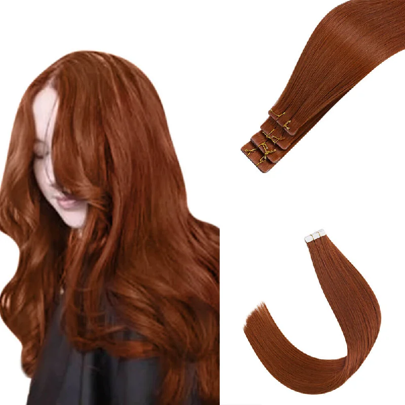 [virgin+]Genius Weft Hair Extensions Hair Bundles Human Straight Weave Copper #33