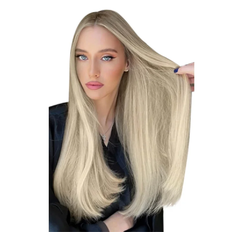 [virgin+]Genius Weft Hair Extensions virgin+ Hair Bundles Human Straight Weave Ombre#R19/T60