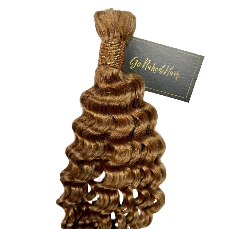 Honey Blonde Deep Wave Bulk Hair