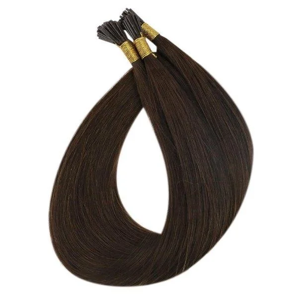 Sunny Hair Stick Keratin I Tip Virgin Hair Extensions Darkest Brown #2