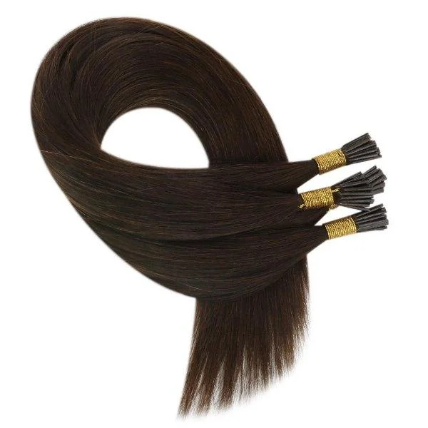 Sunny Hair Stick Keratin I Tip Virgin Hair Extensions Darkest Brown #2