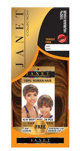 JANET HUMAN HAIR WEFT HVG 28PC WIG