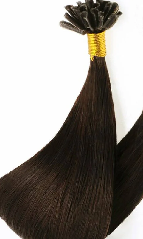 KERATIN TIP NATURAL HAIR EXTENSIONS Chocolate Roast Brown