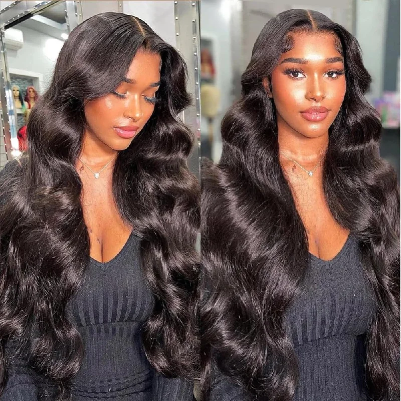 KNOT-FREE - 13x6 Skin Melt Lace Preplucked Human Hair Frontal Wig | Body Wave