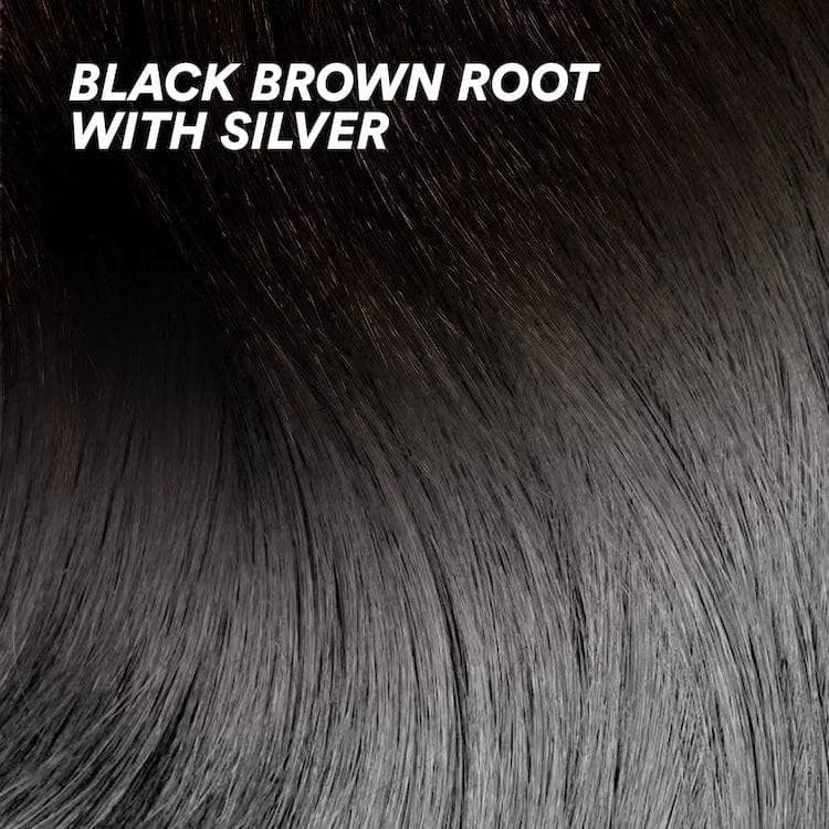 Black Brown Root with Silver