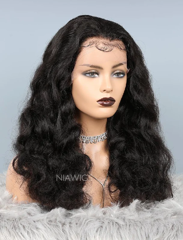 Loose Wave Glueless Full Stretchable Human Hair Wigs With Baby Hair