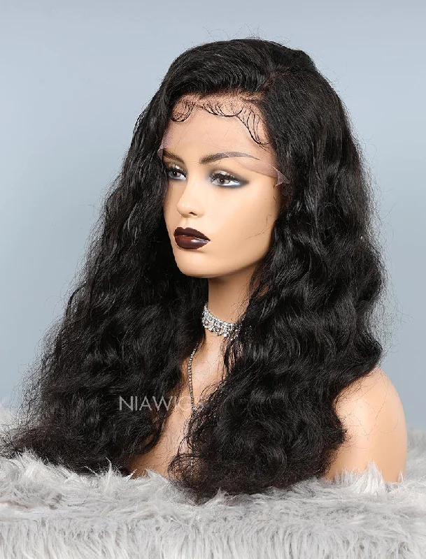 Loose Wave Glueless Full Stretchable Human Hair Wigs With Baby Hair