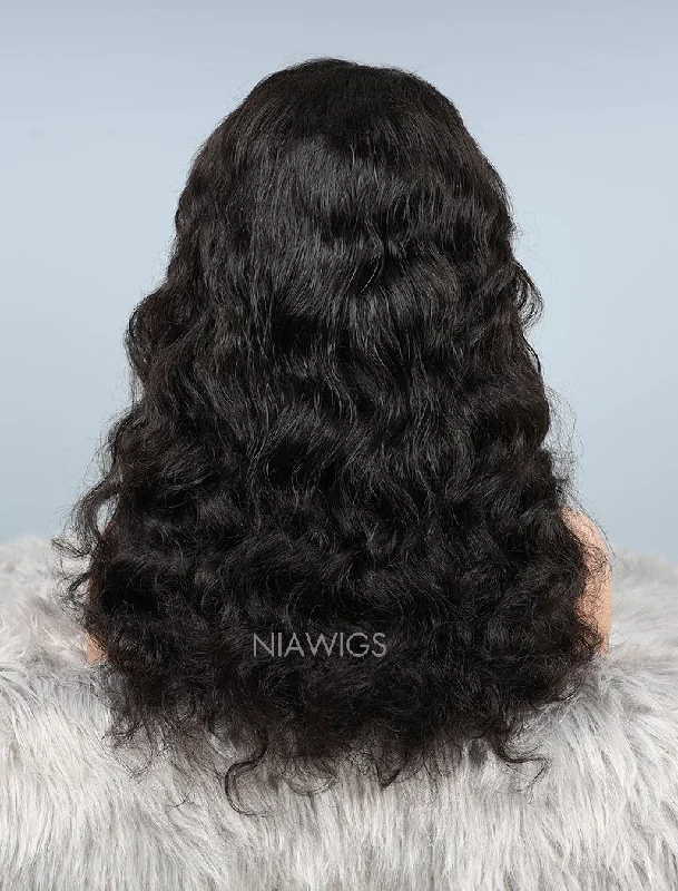 Loose Wave Glueless Full Stretchable Human Hair Wigs With Baby Hair