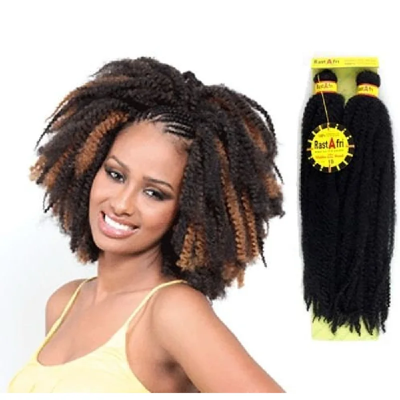 RastAfri Malibu Afro Kinky Textured Crochet Braiding Hair Extensions