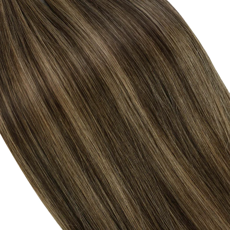 Moresoo 100% Virgin Hair Hand Tied Weft Real Human with Balayage Brown (#BM)